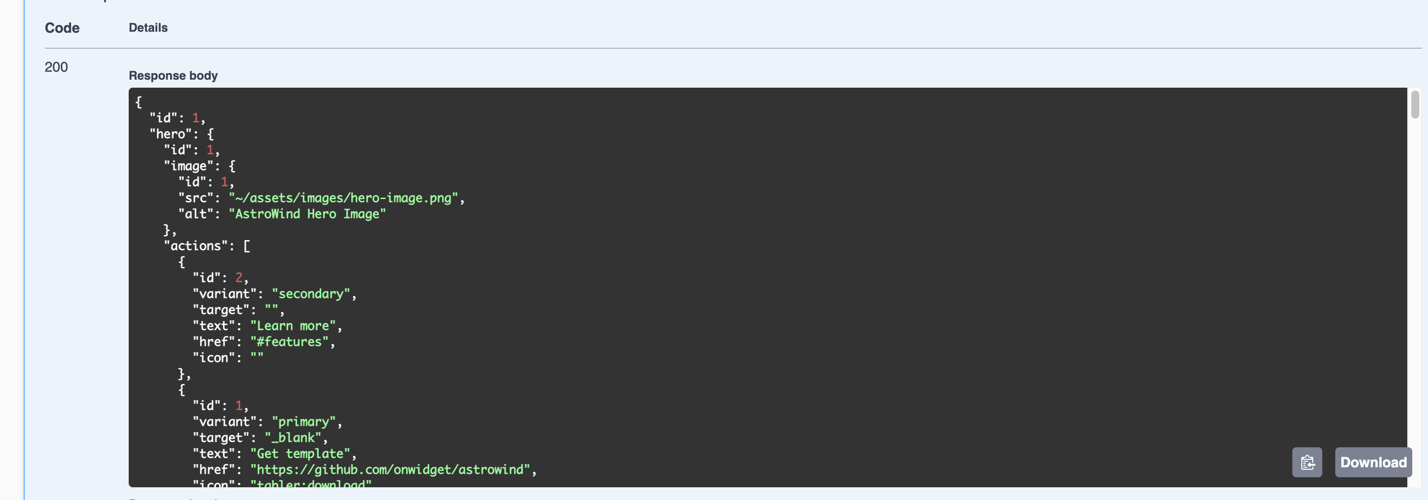 Index response