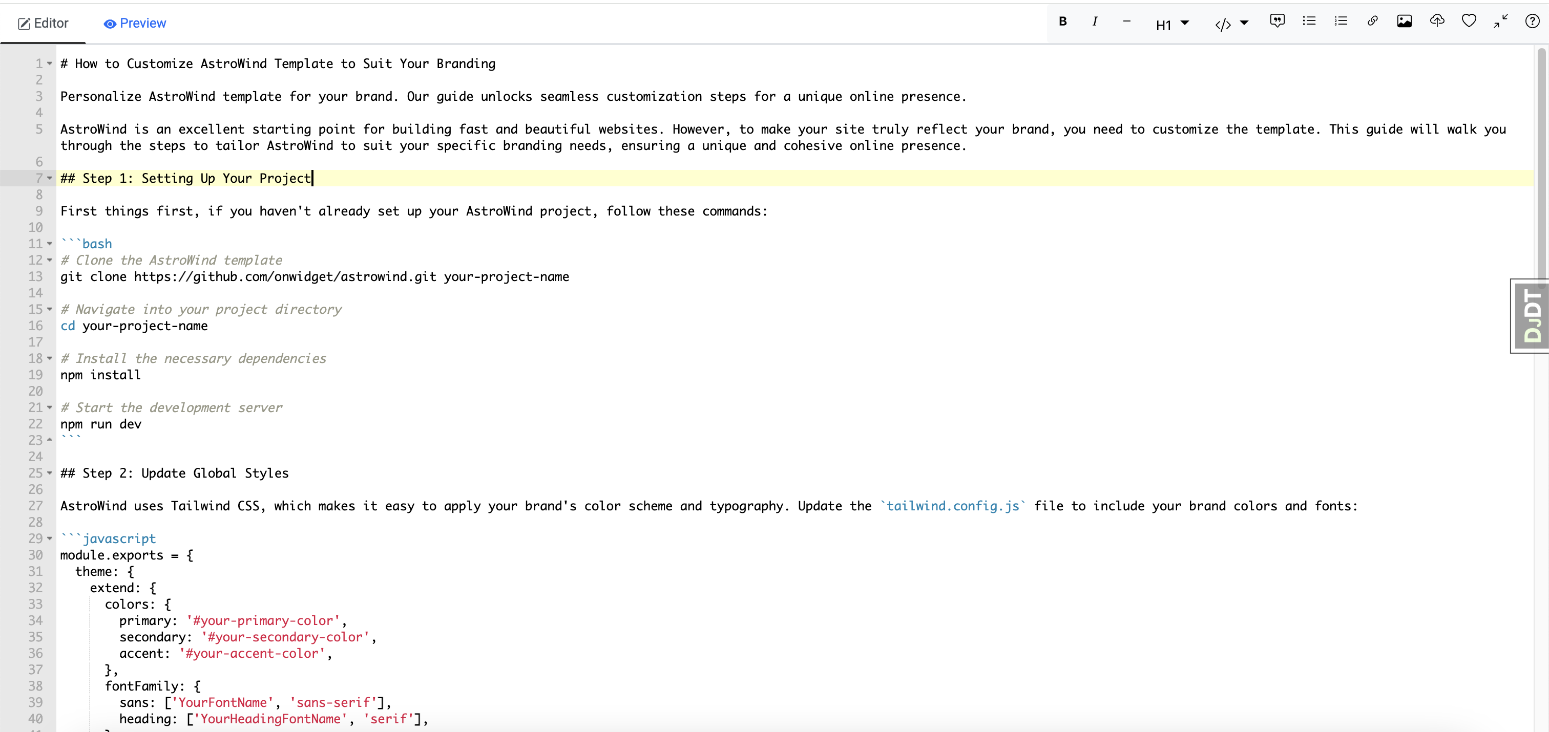 Markdown full screen